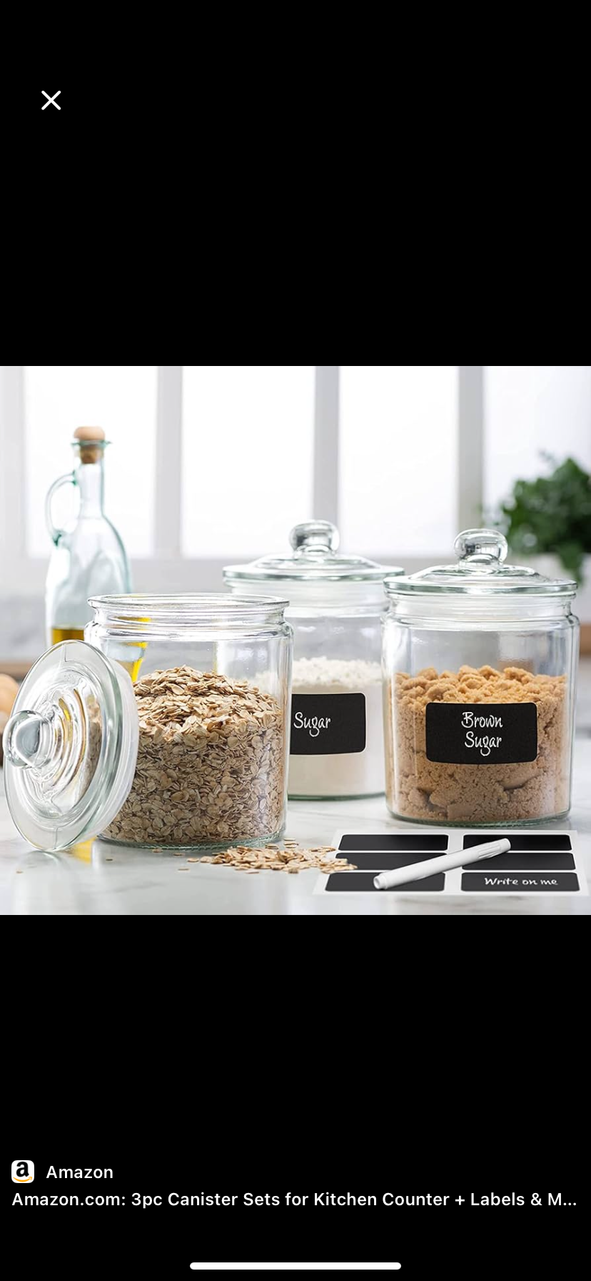 Multipurpose Food Storage Containers Set - Clear Jars with Lids for Cereal, Candy, and Dry Goods